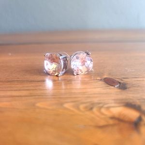Large Champagne Stud Earrings